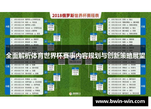 全面解析体育世界杯赛事内容规划与创新策略展望