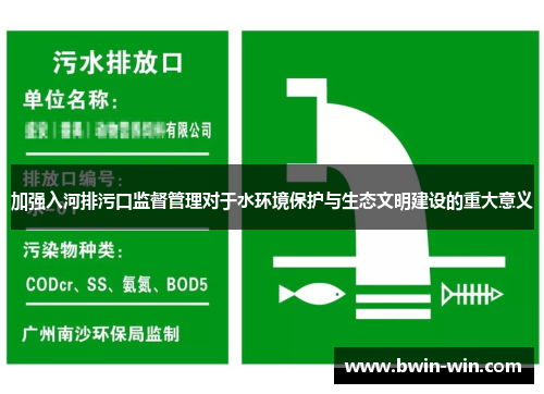 加强入河排污口监督管理对于水环境保护与生态文明建设的重大意义